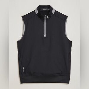 Polo Ralph Lauren RLX Lightweight Stretch Jersey Zip Vest Black Men Size M Golf